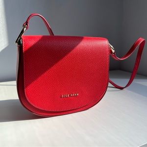 Cole Haan Red Leather Crossbody Bag